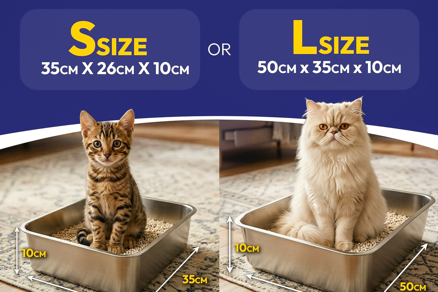 Stainless Steel Cat Litter Box