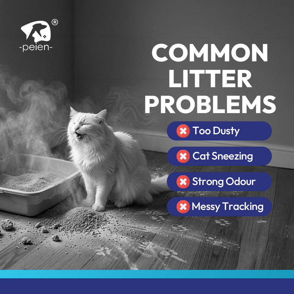 PEIEN Cassava Cat Litter [1.25kg] | Low Dust Fast Clumping Plant-Based Cat Litter | Respiratory Friendly